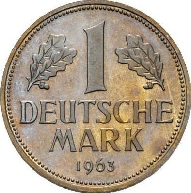 Obverse 1 Mark 1963 G -  Coin Value - Germany, FRG
