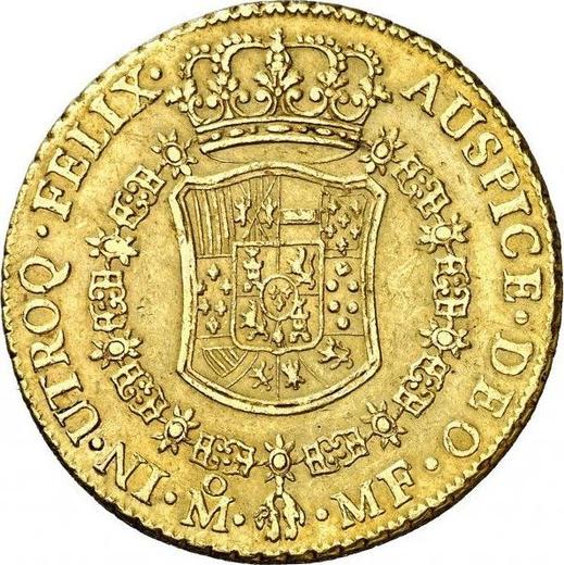 Реверс монеты - 8 эскудо 1770 года Mo MF - цена золотой монеты - Мексика, Карл III