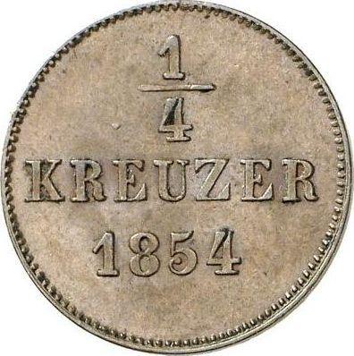 Reverso 1/4 Kreuzer 1854 - valor de la moneda  - Sajonia-Meiningen, Bernardo II