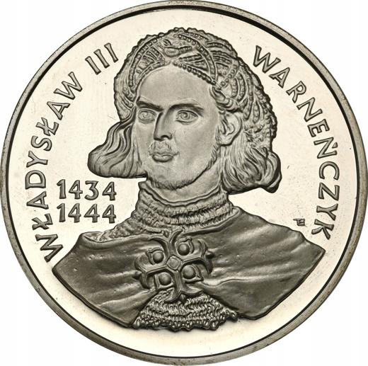 Reverso 200000 eslotis 1992 MW ET "Vladislao III Jagellón" Retrato busto - valor de la moneda de plata - Polonia, República moderna
