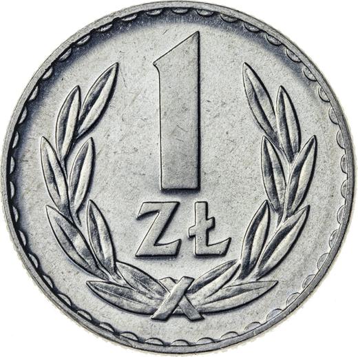 Reverso 1 esloti 1973 MW - valor de la moneda  - Polonia, República Popular