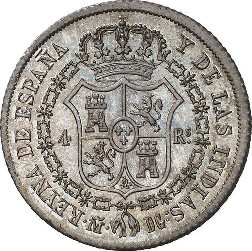 Реверс монеты - 4 реала 1834 года M DG - цена серебряной монеты - Испания, Изабелла II