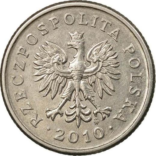 Awers monety - 20 groszy 2010 MW - Polska, III RP po denominacji