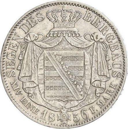 Реверс монеты - Талер 1856 года F "Горный" - цена серебряной монеты - Саксония-Альбертина, Иоганн