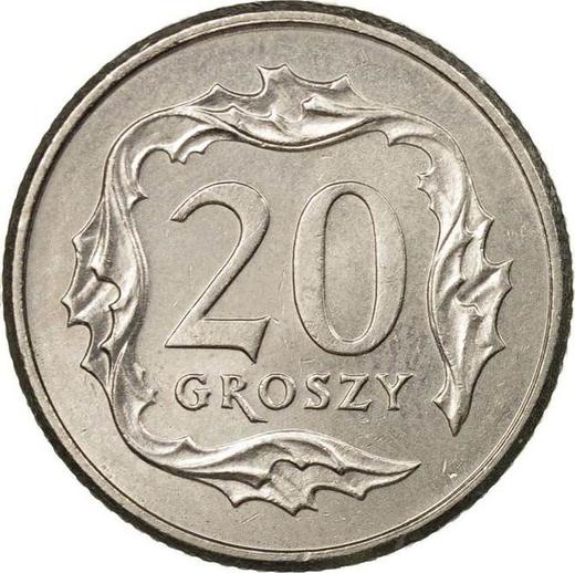 Rewers monety - 20 groszy 1997 MW - cena  monety - Polska, III RP po denominacji