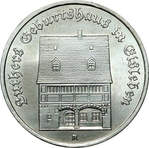 Anverso 5 marcos 1983 A "Casa de Martín Lutero" - valor de la moneda  - Alemania, República Democrática Alemana (RDA)