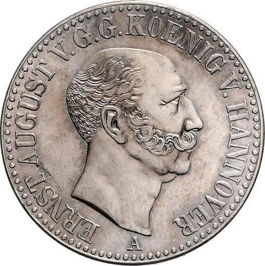 Awers monety - Talar 1844 A - cena srebrnej monety - Hanower, Ernest August I