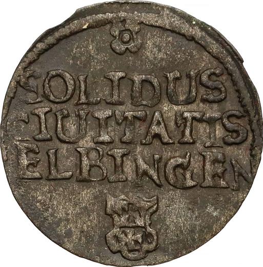 Reverso Szeląg 1673 "de Elbląg" - valor de la moneda de plata - Polonia, Miguel Korybut