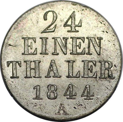 Reverso 1/24 tálero 1844 A - valor de la moneda de plata - Hannover, Ernesto Augusto 