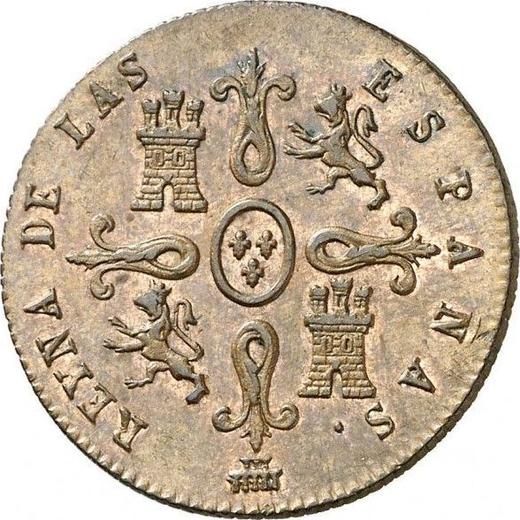 Реверс монеты - 4 мараведи 1846 года - цена  монеты - Испания, Изабелла II