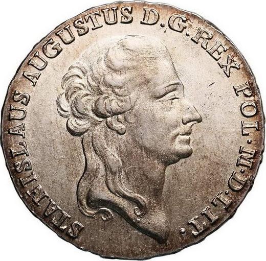 Аверс монеты - Полталера 1788 года EB - цена серебряной монеты - Польша, Станислав II Август