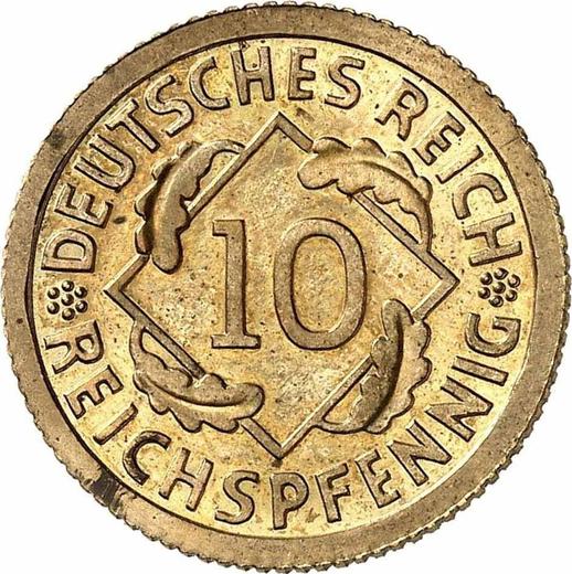 Аверс монеты - 10 рейхспфеннигов 1932 года F - цена  монеты - Германия, Bеймарская республика