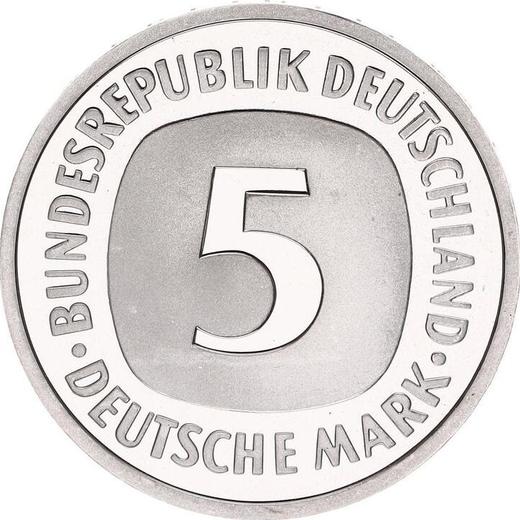 Anverso 5 marcos 1999 D - valor de la moneda  - Alemania, RFA