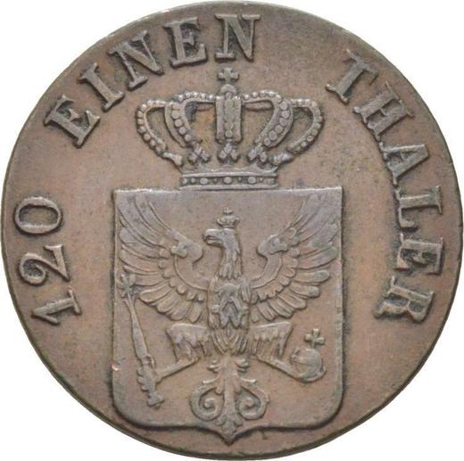 Аверс монеты - 3 пфеннига 1827 года A - цена  монеты - Пруссия, Фридрих Вильгельм III