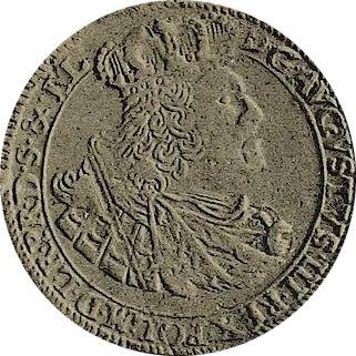Аверс монеты - Орт (18 грошей) 1759 года REOE "Гданьский" - цена серебряной монеты - Польша, Август III