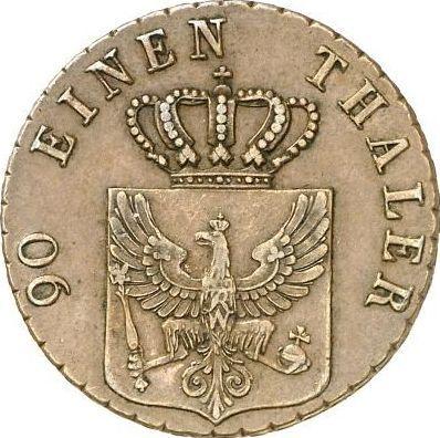 Аверс монеты - 4 пфеннига 1825 года D - цена  монеты - Пруссия, Фридрих Вильгельм III