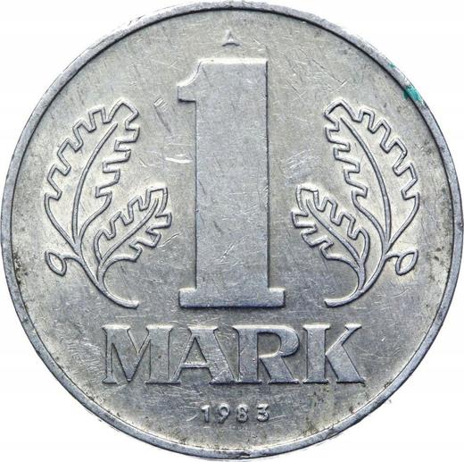 Anverso 1 marco 1983 A - valor de la moneda  - Alemania, República Democrática Alemana (RDA)