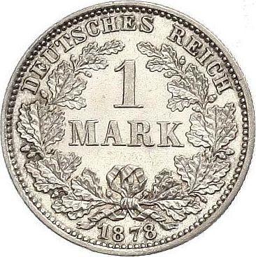 Awers monety - 1 marka 1878 G "Typ 1873-1887" - cena srebrnej monety - Niemcy, Cesarstwo Niemieckie