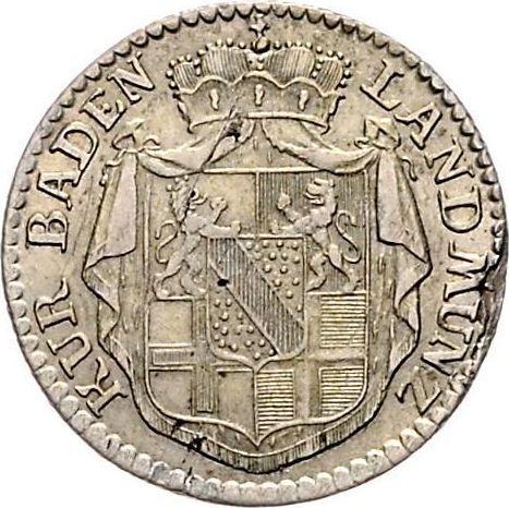 Awers monety - 6 krajcarów 1805 - cena srebrnej monety - Badenia, Karol Fryderyk