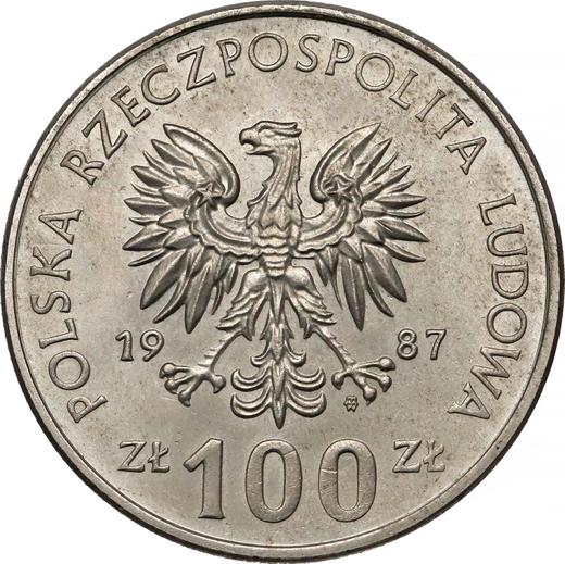 Аверс монеты - Пробные 100 злотых 1987 года MW "Казимир III Великий" Медно-никель - цена  монеты - Польша, Народная Республика