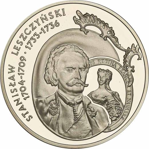 Reverso 10 eslotis 2003 MW ET "Stanisław Leszczyński" Retrato busto - valor de la moneda de plata - Polonia, República moderna