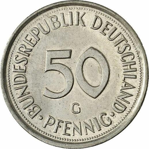 Anverso 50 Pfennige 1977 G - valor de la moneda  - Alemania, RFA
