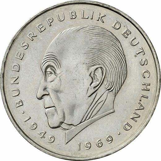 Аверс монеты - 2 марки 1986 года J "Аденауэр" - цена  монеты - Германия, ФРГ