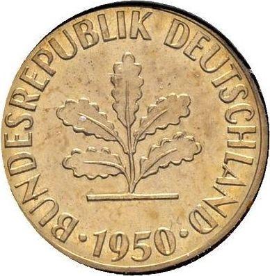 Reverso 5 Pfennige 1950 D - valor de la moneda  - Alemania, RFA