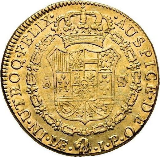 Reverso 8 escudos 1811 JP "Tipo 1808-1811" - valor de la moneda de oro - Perú, Fernando VII