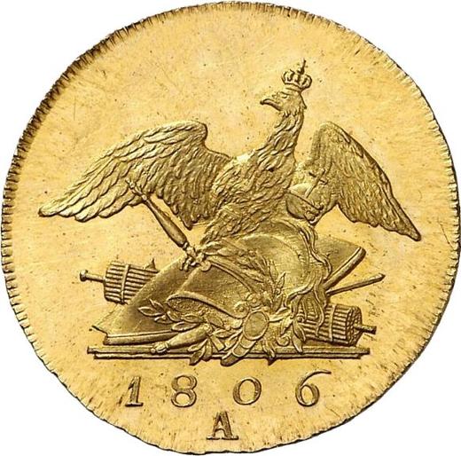 Reverso Medio Frederick D'or 1806 A - valor de la moneda de oro - Prusia, Federico Guillermo III