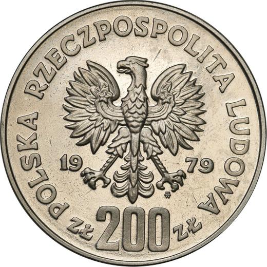 Аверс монеты - Пробные 200 злотых 1979 года MW "Мешко I" Никель - цена  монеты - Польша, Народная Республика
