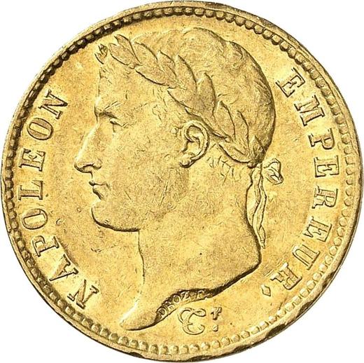 Obverse 20 Francs 1811 M "Type 1809-1815" Toulouse - Gold Coin Value - France, Napoleon I