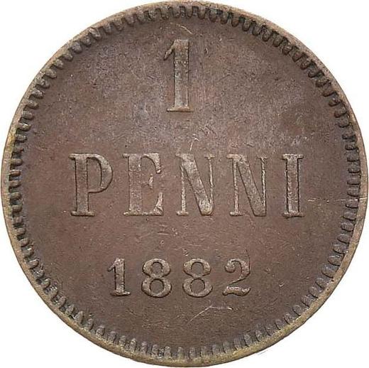 Rewers monety - 1 penni 1882 - cena  monety - Finlandia, Wielkie Księstwo