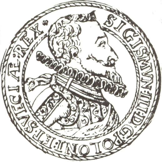 Аверс монеты - Талер 1614 года - цена серебряной монеты - Польша, Сигизмунд III Ваза
