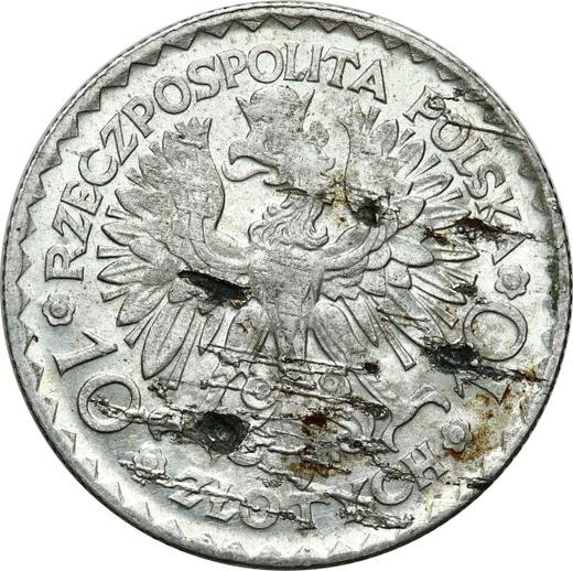 Аверс монеты - Пробные 10 злотых 1925 года "Болеслав I Храбрый" Алюминий - цена  монеты - Польша, II Республика