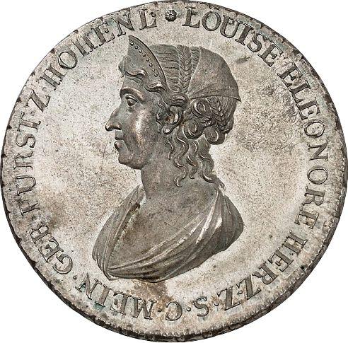 Reverso Tálero Sin fecha (1812) L "A la muerte del duque Jorge." - valor de la moneda de plata - Sajonia-Meiningen, Bernardo II