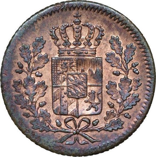 Anverso Heller 1854 - valor de la moneda  - Baviera, Maximilian II