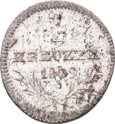 Reverso 1 Kreuzer 1809 - valor de la moneda de plata - Wurtemberg, Federico I