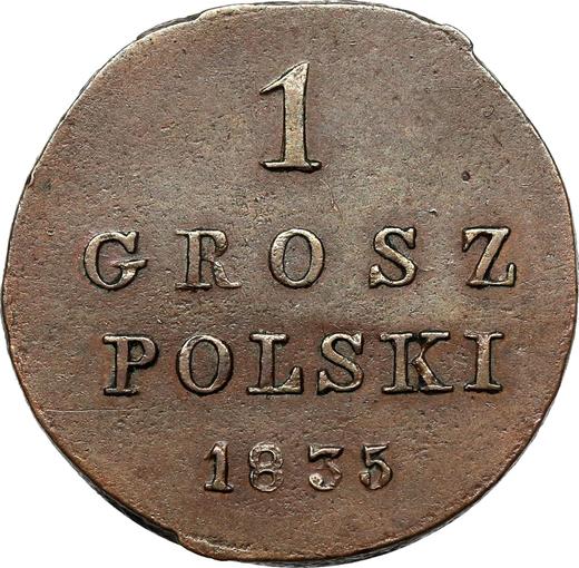 Reverso 1 grosz 1835 IP - valor de la moneda  - Polonia, Zarato de Polonia