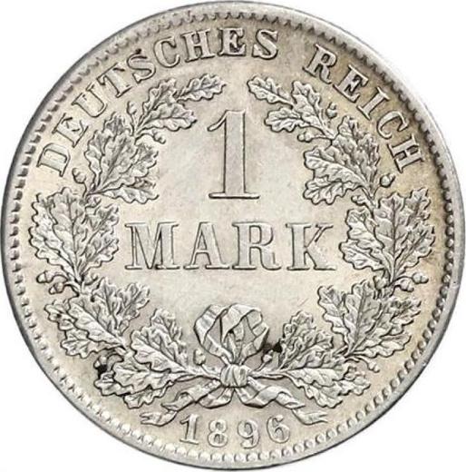 Аверс монеты - 1 марка 1896 года D "Тип 1891-1916" - цена серебряной монеты - Германия, Германская Империя