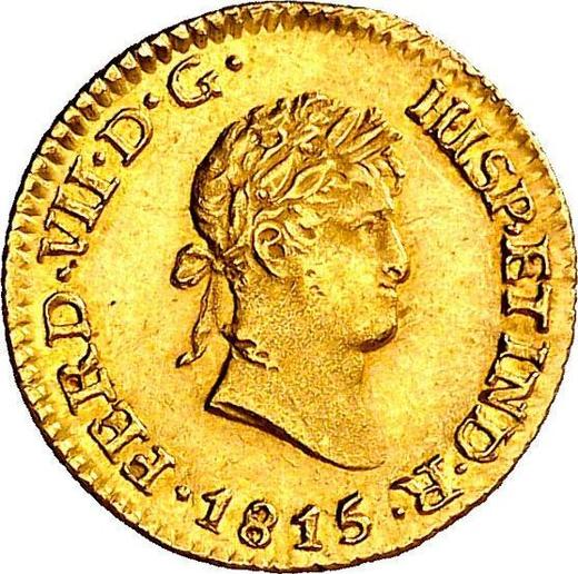 Awers monety - 1/2 escudo 1815 Mo JJ - cena złotej monety - Meksyk, Ferdynand VII