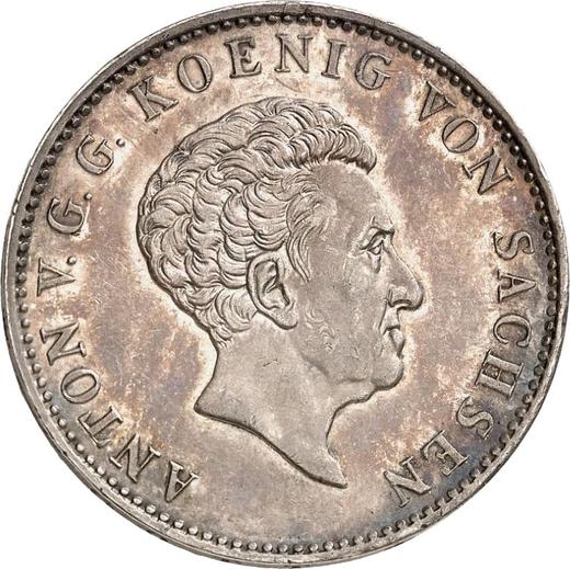 Anverso Tálero 1833 G "Minero" - valor de la moneda de plata - Sajonia, Antonio