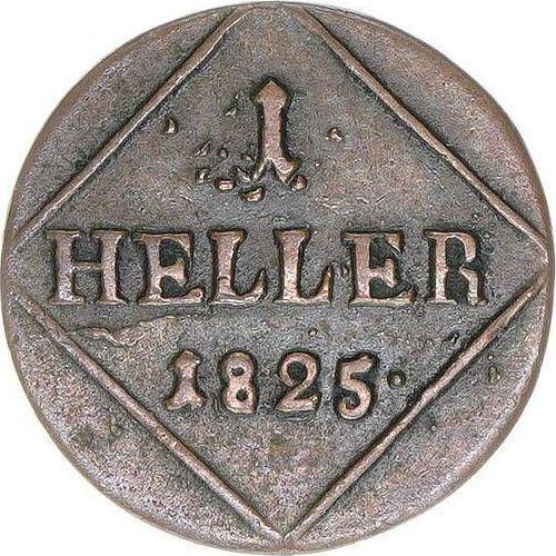 Rewers monety - 1 halerz 1825 - cena  monety - Bawaria, Maksymilian I