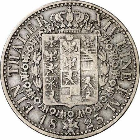 Реверс монеты - Талер 1823 года D - цена серебряной монеты - Пруссия, Фридрих Вильгельм III