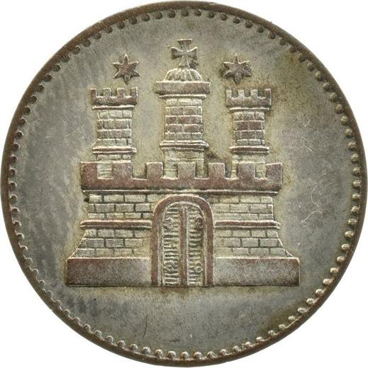 Аверс монеты - Сехслинг (6 пфеннигов) 1855 года - цена  монеты - Гамбург, Вольный город