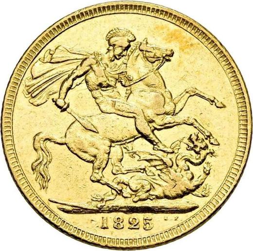 Rewers monety - 1 suweren 1825 BP "Typ 1821-1825" - cena złotej monety - Wielka Brytania, Jerzy IV