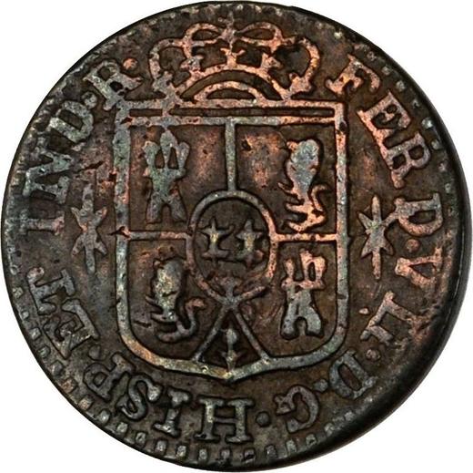 Аверс монеты - 1 куарто 1826 года M - цена  монеты - Филиппины, Фердинанд VII