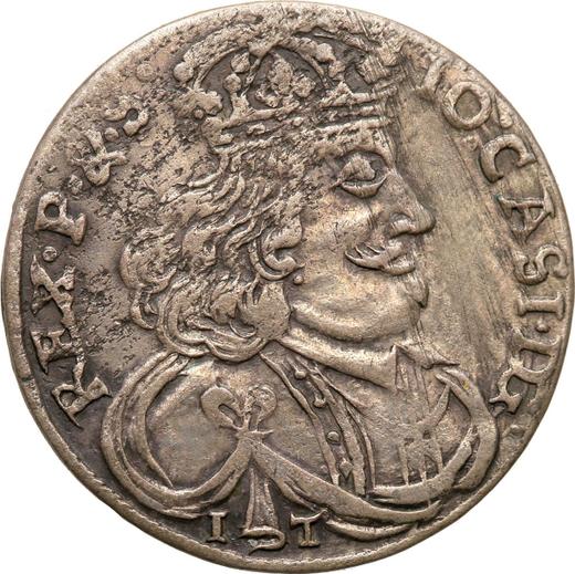 Anverso Szostak (6 groszy) 1656 IT "El diluvio sueco" - valor de la moneda de plata - Polonia, Juan II Casimiro