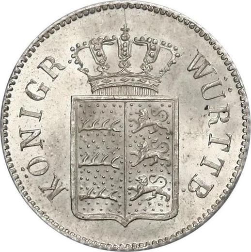 Anverso 6 Kreuzers 1852 - valor de la moneda de plata - Wurtemberg, Guillermo I
