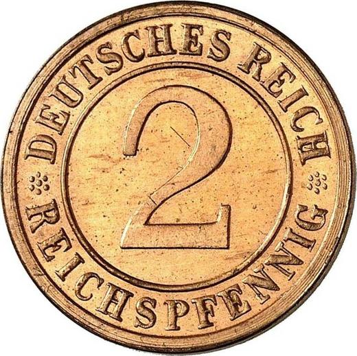 Avers 2 Reichspfennig 1925 G - Münze Wert - Deutschland, Weimarer Republik